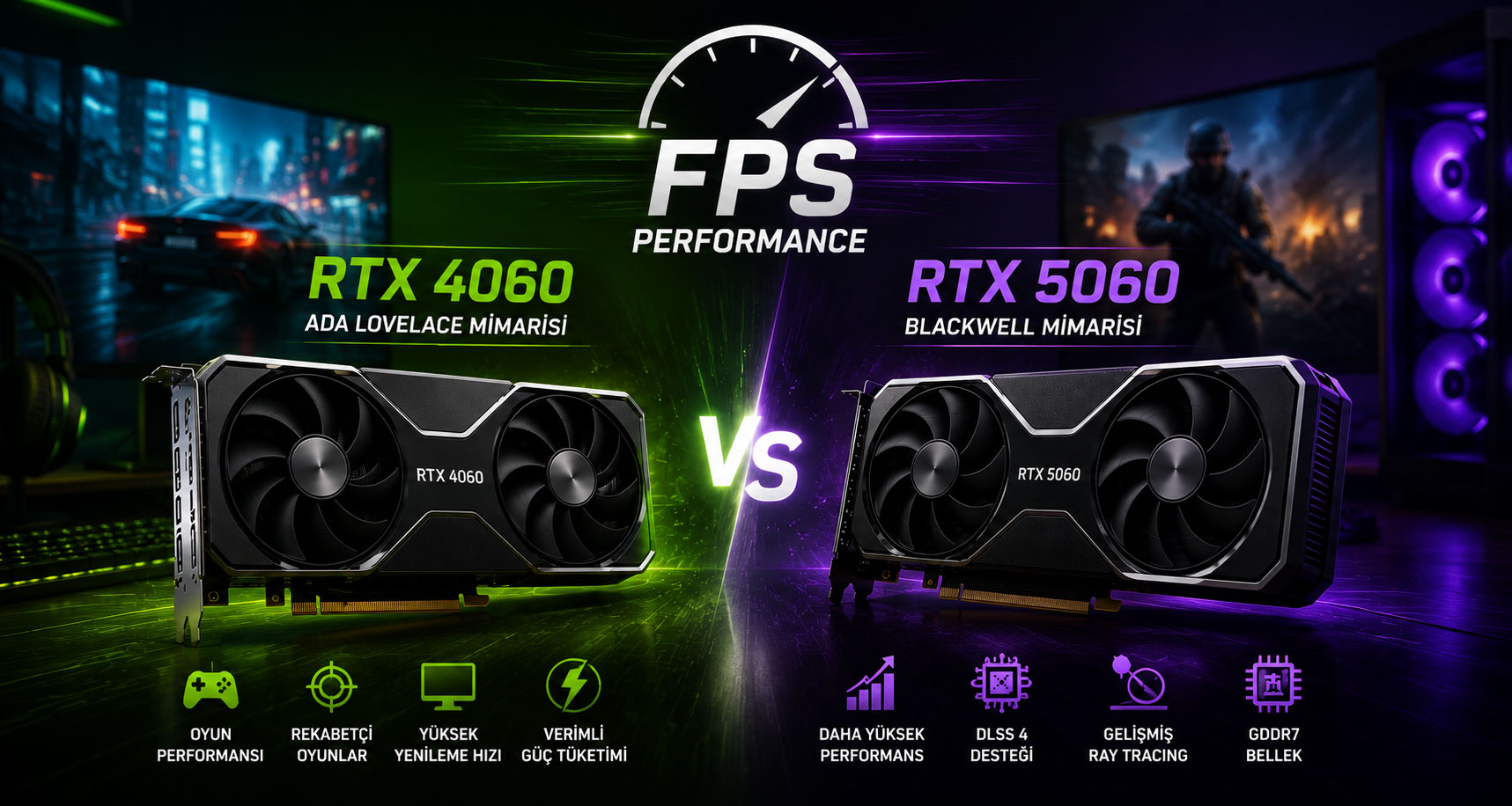 RTX 4060 mı RTX 5060 mı? 2026 Karşılaştırması: Hangisini Satın Almalısınız?